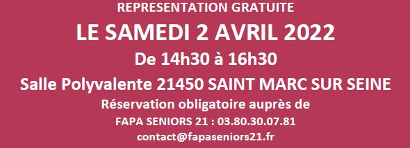 Pièce de théatre pour les seniors (à partir de 60 ans)