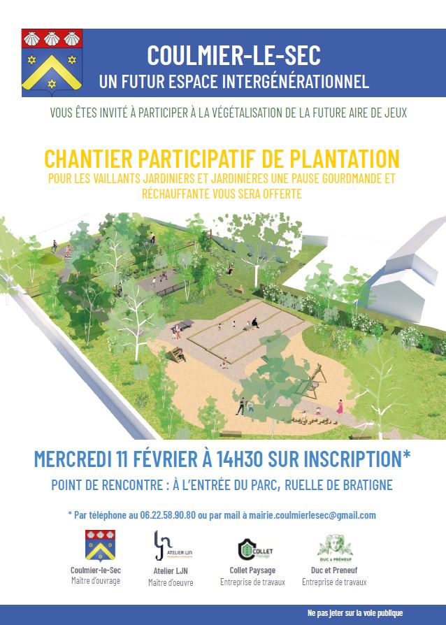 Vegetalisation de la futur aire de jeux - Mercredi 11 février 14h30